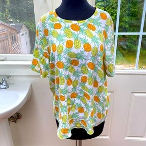 Equipment silk pineapple shirt size large